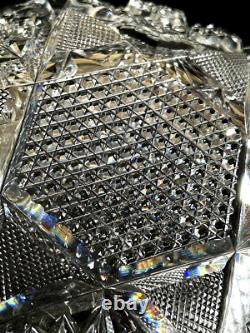 Brilliant American Cut Glass 8 Diameter