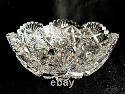 Brilliant American Cut Glass 8 Diameter