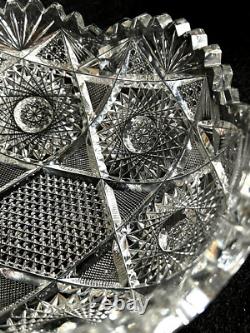 Brilliant American Cut Glass 8 Diameter