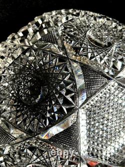 Brilliant American Cut Glass 8 Diameter