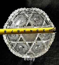 Brilliant American Cut Glass 8 Diameter