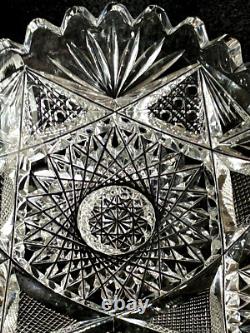 Brilliant American Cut Glass 8 Diameter