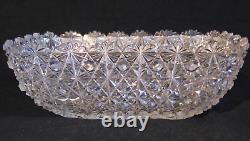 Brilliant Cut Glass Crystal Russian Pattern Hawkes Rectangle Serving Fruit Bowl