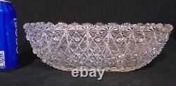 Brilliant Cut Glass Crystal Russian Pattern Hawkes Rectangle Serving Fruit Bowl