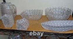 Brilliant Period American ABP Blown Cut Glass Crystal Curved Oval Form Bowl 10