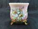 C1895 CF Monroe NAKARA Footed MATCHHOLDER TOOTHPICKPink withDaisies