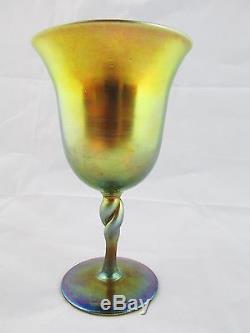C1903 STEUBEN Gold Aurene Wine GOBLET#2361 SIGNED No Reserve