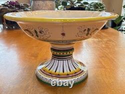 CAMA Deruta Compote Footed Bowl Pedestal Hand Painted Italy For Cottura