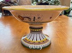 CAMA Deruta Compote Footed Bowl Pedestal Hand Painted Italy For Cottura