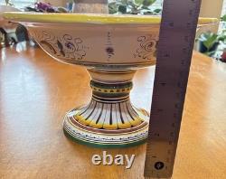 CAMA Deruta Compote Footed Bowl Pedestal Hand Painted Italy For Cottura