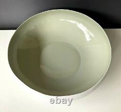 Calvin Klein Verso Sage Green White Bisque Exterior Organic Shape 15 Large Bowl