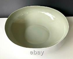 Calvin Klein Verso Sage Green White Bisque Exterior Organic Shape 15 Large Bowl