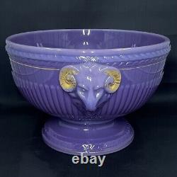Cambridge Helio Glass Rams Head Console Bowl Footed 1922-1924 Antique