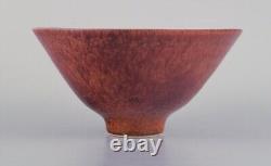 Carl Harry Stålhane for Rörstrand. Ceramic bowl in shades of brown. MId-20th C