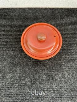 Catalina Island Pottery Casserole Bowl With Lid Red 3 High Excellent