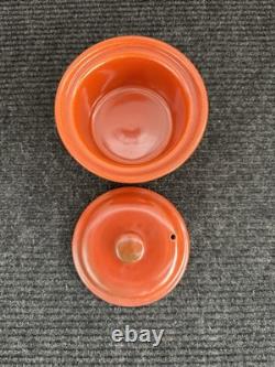 Catalina Island Pottery Casserole Bowl With Lid Red 3 High Excellent