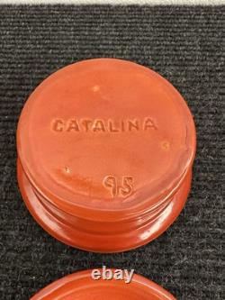 Catalina Island Pottery Casserole Bowl With Lid Red 3 High Excellent