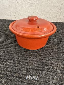 Catalina Island Pottery Casserole Bowl With Lid Red 3 High Excellent