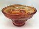 Charles Sorrels Red Bowl Unique Studio Blown Art Glass Signed B32