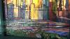 Chicago Skyline 1928 Tiffany Stained Glass Panel At Navy Pier