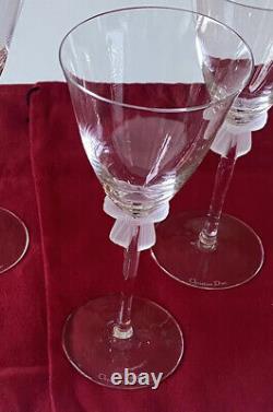 Christian Dior DIOR Frosted Bow 8 1/8 Wine Glass