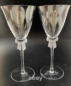 Christian Dior DIOR Frosted Bow 8 1/8 Wine Glass