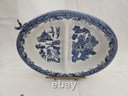 Churchill Blue Willow 7 Pc Service Bundlenewstamped Churchill Large Blue Lion