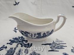 Churchill Blue Willow 7 Pc Service Bundlenewstamped Churchill Large Blue Lion