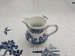Churchill Blue Willow 7 Pc Service Bundlenewstamped Churchill Large Blue Lion