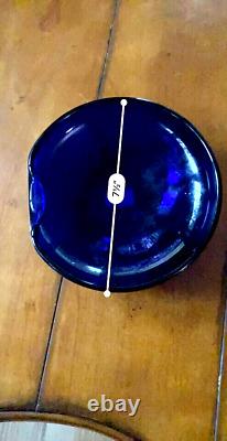 Cobalt Thumbprint Bowl by Elsa Peretti for Tiffany & Co. 7.5, Signed + ENGRAVED