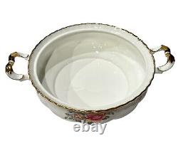 Concerto By Royal Albert Covered Vegetable Bowl With Gold Rim