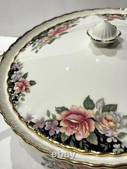 Concerto By Royal Albert Covered Vegetable Bowl With Gold Rim