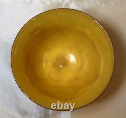 Conical Highly Chromatic Yellow Earthenware Bowl by Gertrud & Otto Natzler c1965