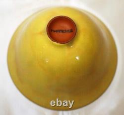 Conical Highly Chromatic Yellow Earthenware Bowl by Gertrud & Otto Natzler c1965