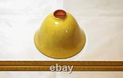 Conical Highly Chromatic Yellow Earthenware Bowl by Gertrud & Otto Natzler c1965