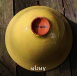 Conical Highly Chromatic Yellow Earthenware Bowl by Gertrud & Otto Natzler c1965