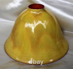 Conical Highly Chromatic Yellow Earthenware Bowl by Gertrud & Otto Natzler c1965