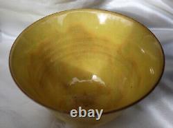 Conical Highly Chromatic Yellow Earthenware Bowl by Gertrud & Otto Natzler c1965