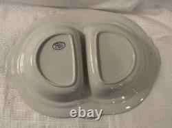 Copeland Spode's Italian blue 11 1/2 covered 2-part serving bowl Rare