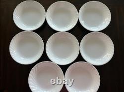 Corelle Enhancements White Swirl Coupe Pasta Salad Bowls 8.5 EUC Set Of 8