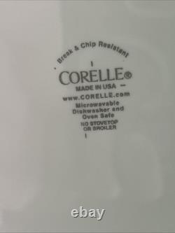 Corelle Enhancements White Swirl Coupe Pasta Salad Bowls 8.5 EUC Set Of 8