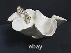 Crab Bowl Sculpture Signed Studio Art Ceramic Large 12.5 Across