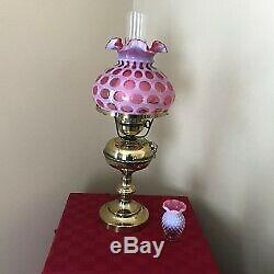 Cranberry Coin Dot Student Lamp 7 Fitter Pretty