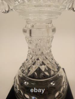 Crystal Trophy Large 14.5 Handled Cup Black Crystal Base Heavy 5 Lb 5 Oz Blank