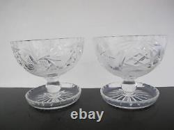 Cut Crystal Glass Footed Dessert Bowl or Cup Set of 8