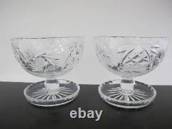 Cut Crystal Glass Footed Dessert Bowl or Cup Set of 8