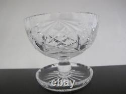 Cut Crystal Glass Footed Dessert Bowl or Cup Set of 8