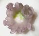 DAUM ROSES PATE DE VERRE CRYSTAL FLOWER BOWL H 1.8 Ø 5.3, Pre-owned