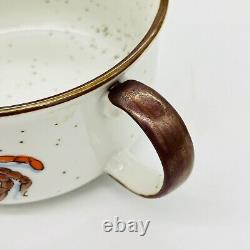DH Holmes Crab Gumbo Chowder Soup Seafood Bowl Double Two Handle Bowls Lot Of 4