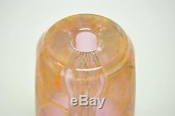Dominick Labino Pale Pink 4.75 Art Glass Vase Dated 1977
